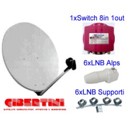 Kit Parab.85 cm Gibert.L+ 4 Lnb stretti +1 Emp 4 in + quadrifeed