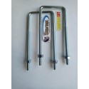 Cavallotti zincati a U x az/el parabole az/el Gibertini coppia ( ricambio)