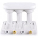 Lnb Opticum monoblocco triplo twin 13 - 16 - 19 a 2 uscite x 2 decoder