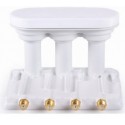 Lnb Opticum monoblocco triplo quad 13 - 16 - 19 a 4 uscite x 4 decoder