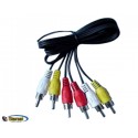 Cavo audio video profess.3 RCA - 3 RCA -,3 mt