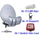 Kit Toroidale Wavefrontier 90cm + 12 LNB Alps + Switch 16in1