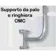 Supporto da palo e ringhiera - verticale - OMC art. 0168