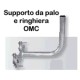 Supporto da palo e ringhiera - verticale - OMC art.0167