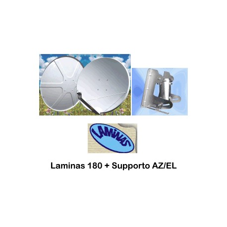 Parab.180 O/S Laminas bianca in Fibra di vetro + AZ EL