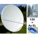 Parabola 120 OffSet Laminas bianca in Fibra di vetro + Az EL