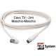 Cavo TV in blister - 2 mt. - maschio-maschio - Telesystem