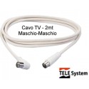 Cavo TV - 2 mt. - maschio-maschio 