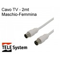 Cavo TV in blister - 2 mt. - maschio-femmina - Telesystem