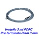 Bretella cavo ottico 3 metri - diam. 3mm - pretermin. (sped.grat