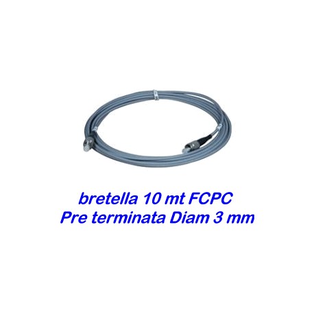 Bretella cavo ottico 10 metri - diam. 3mm - preterminata