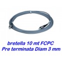 Bretella cavo ottico 10 metri - diam. 3mm - preterminata
