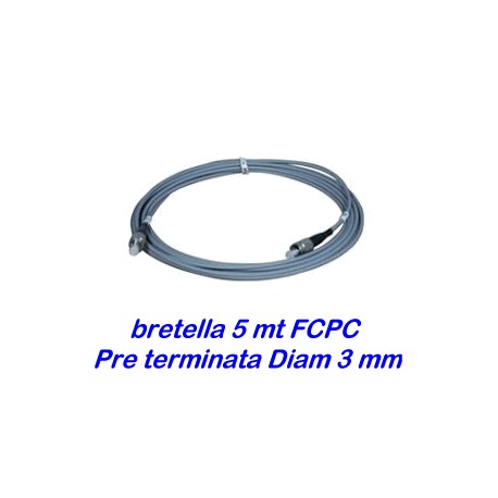 Bretella cavo ottico 5 metri - diam. 3mm - preterminata