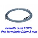Bretella cavo ottico 5 metri - diam. 3mm - preterminata