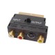 Adattatore SCART-RCA + S-VHS con commut. in-out OUT SWITCH