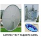Parabola 160 OffSet Laminas bianca in Fibra di vetro + Az EL