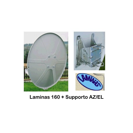 Parabola 160 OffSet Laminas bianca in Fibra di vetro + Az EL
