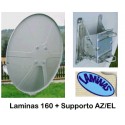 Parabola 160 OffSet Laminas bianca in Fibra di vetro + Az EL