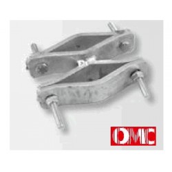Cavallotto a otto leggero - piatto 35x6 - pali diam.30/60 OMC