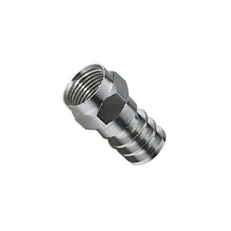 Connettore F a crimpare in Rame con 2 OR - Diam.6,0mm (sped.grat